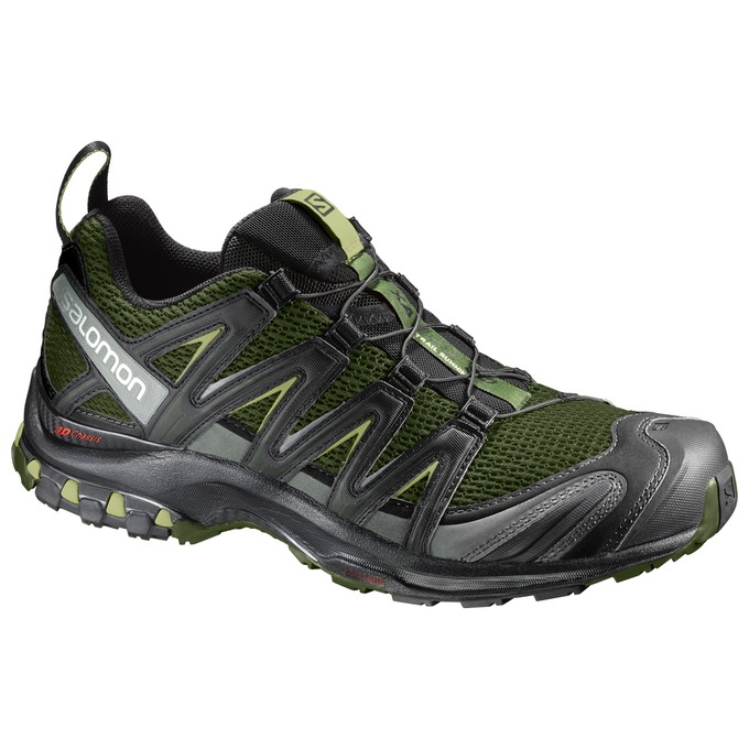 SALOMON XA PRO 3D Philippines - Men's Trail Running Shoes - Olive/Silver | 948516-BKG